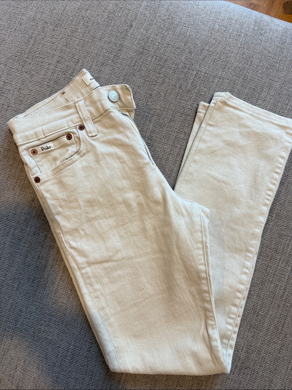 Polo by Ralph Lauren Cream Skinny Kids Jeans
